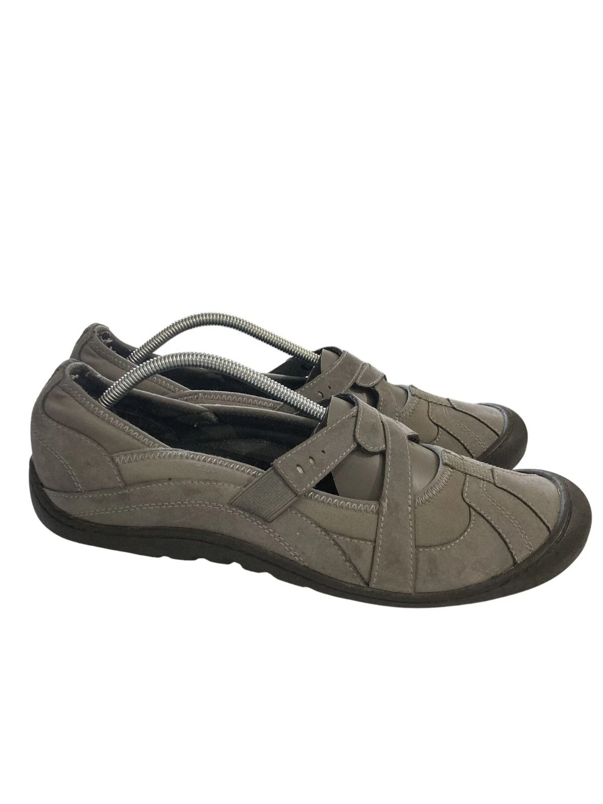 Scarpe slip on Clarks donna taglia 10M grigie casual in pelle