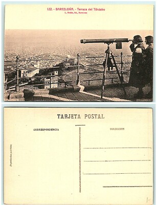 S01-2438, BARCELONA, SPAIN, TERRAZA DEL TIBIDABO, 100-year-old POSTCARD