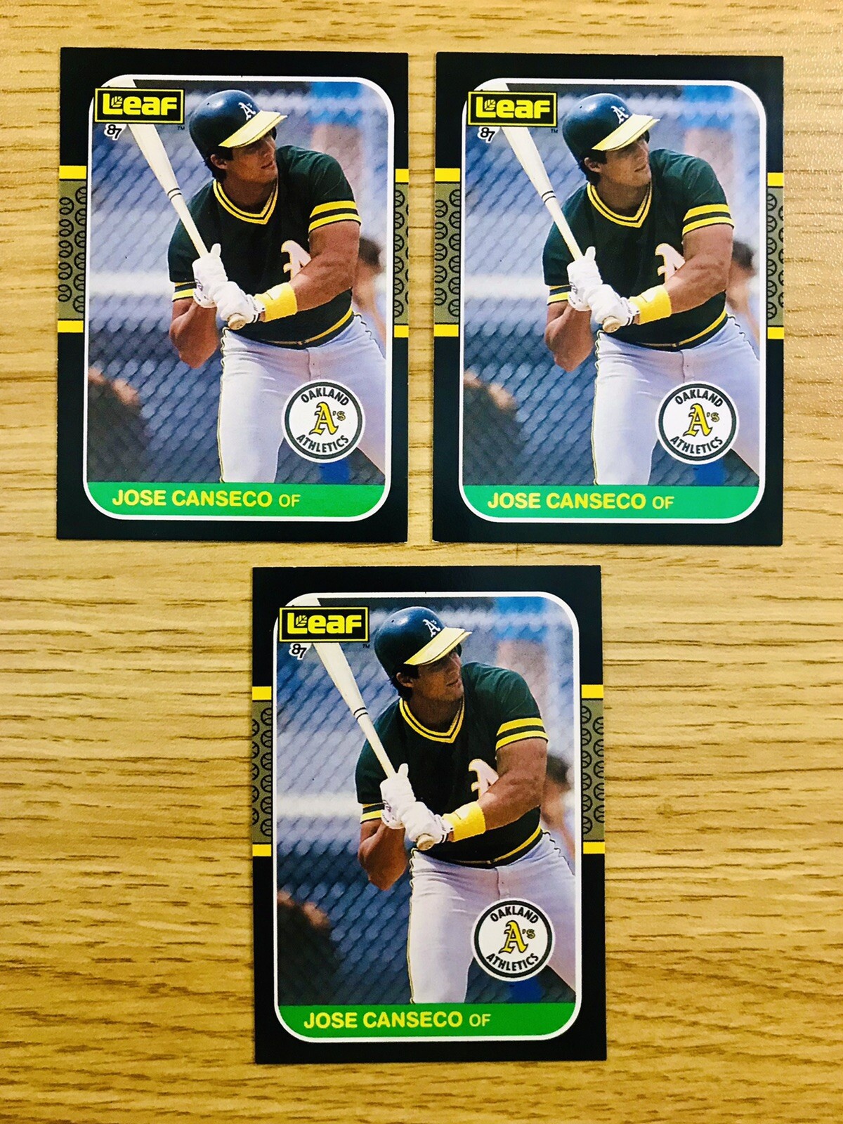 1987 Donruss #97 Jose Canseco Oakland A's Athletics Baseball Card Lot Of 3