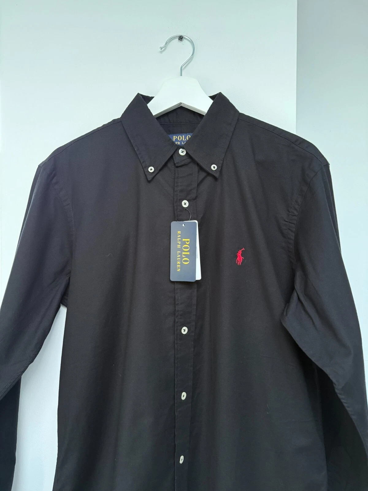 Polo Ralph Lauren Oxford Shirt Black Size XL Button Down Custom Fit