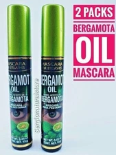 (2) MASCARA BERGAMOTA OIL BLACK RIMEL ACEITE BERGAMOTA WATERPROOF STRENGTHENING