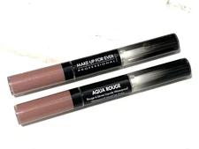 2X Make Up For Ever Aqua Rouge Liquid Lip Gloss ~ 3 Satin Soft Pink ~ full size