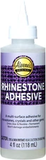Aleene's Rhinestone Adhesive, Permanent Multi-Surface Liquid Glue for Jewels, Cr