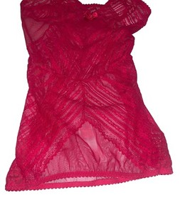 L'Agent by Agent Provocateur Esma Sz S Red Slip Chemise Babydoll NWT