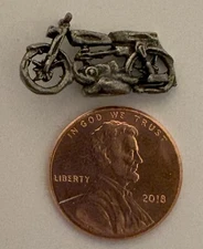 Vintage Miniature Pewter MOTORCYCLE HOG BIKE Figurine