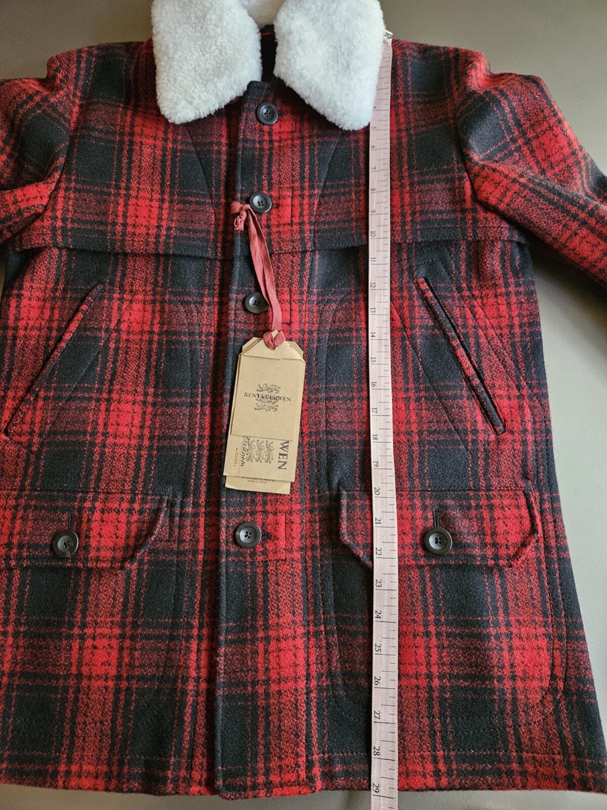 Kent & Curwen David Beckham Italian Made Fur Collar Wool Car Coat; Rare+Awesome! image 9