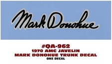 Qa-962 1970 Amc - American Motors - Javelin - Mark Donohue - Trunk Decal