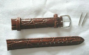 Uhrenarmband _ dunkelbraun _ Sempre _ 16 mm _ mit 2 Stiften | eBay