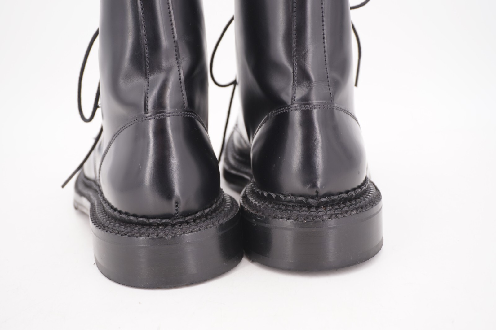 WORN 3x | $850 GRENSON TRIPLE WELT BLACK DERBY CAP TOE BOOT US 7 UK 4.5 D BOX image 4