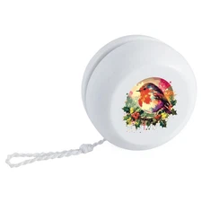 'Robin on a Holly Branch' Retro Style Yo-Yo (YY00041753)