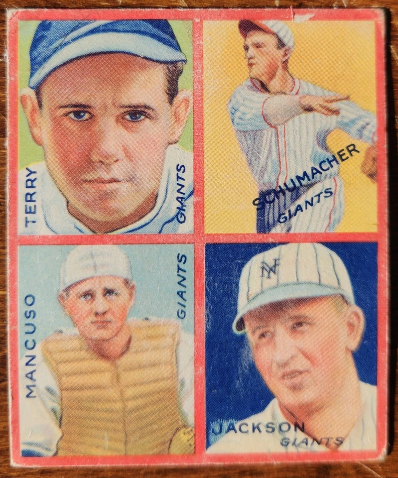1935 Goudey 4-in-1 R321 Lot 5 Terry Klein Bottomly Waner's Cuyler Jackson POOR - Image 3 of 4