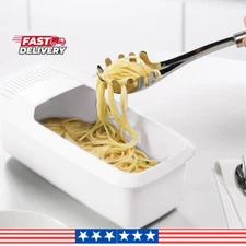 Microwave Pasta Noodle Cooker with Strainer Eco Friendly Plastic Steamer Dishwas