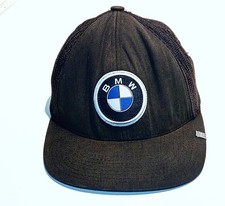 BMW M Series Cap Flex Fit Black Trucker Hat Car Motorsport Logo Performance