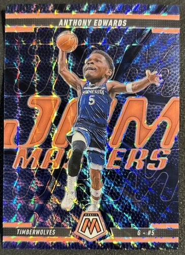 2024-25 Panini Mosaic Anthony Edwards Jam Masters #10 Red Fluorescent /75