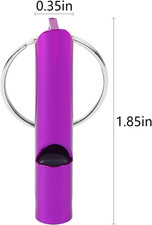 12 Pcs Emergency Whistle with Key Chain, Aluminum Extra Loud Safety Survival ...