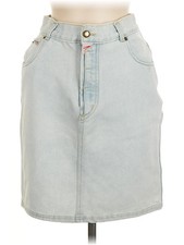 Bugle Boy Women Blue Denim Skirt 9
