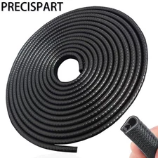 PRECISPART 32ft U-Shape Car Door Edge Guard Molding Trim Rubber Edge Strip Seal 