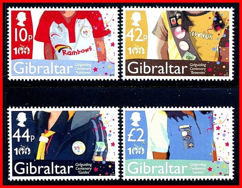 Gibraltar 2010 GIRL GUIDES/SCOUTS Sc#1247-50 MNH FV£2.96//CV$10.00