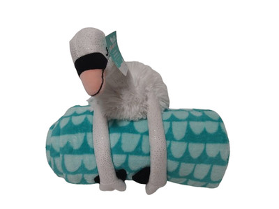 Swan Throw & Pillow Plush Stuffed Animal Buddy Set 50 x 60 Inches New W/Tag