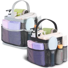 2 Pack Mesh Shower Caddy Portable for College Dorm Room Essentials, Shower Ca...
