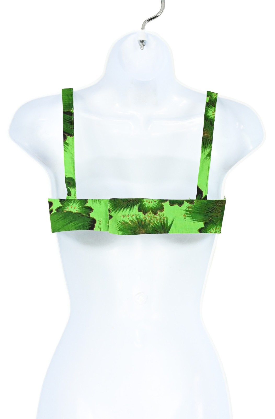 Vintage 50s/60s Homemade Green Hawaiian Cotton Ro… - image 2