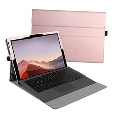 Case for 12.3 Inch Microsoft Surface Pro 7 Plus/7/6/5/4/3 Tablet Rose Gold