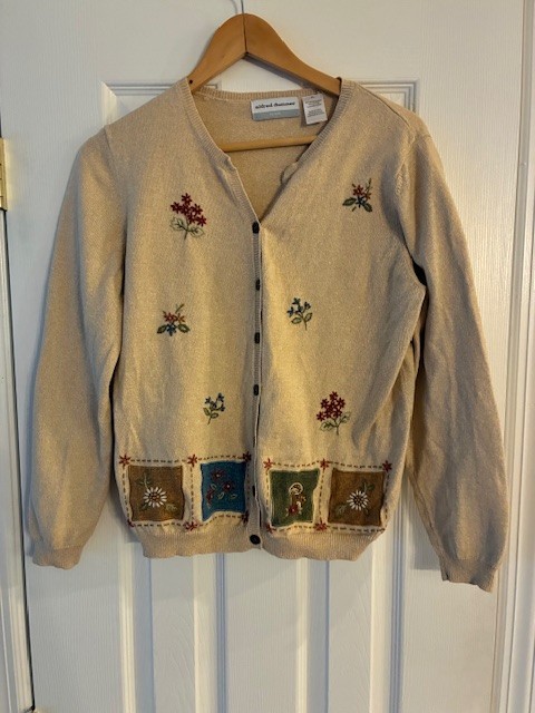 Women's Petite  Cardigan Patchwork Embroidered Fl… - image 1