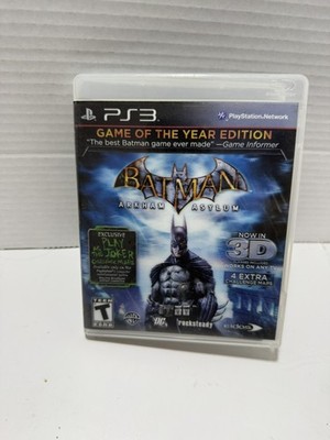 Lenticular Cover Batman Arkham Asylum GOTY PS3 PlayStation 3 CIB No Glasses CT2