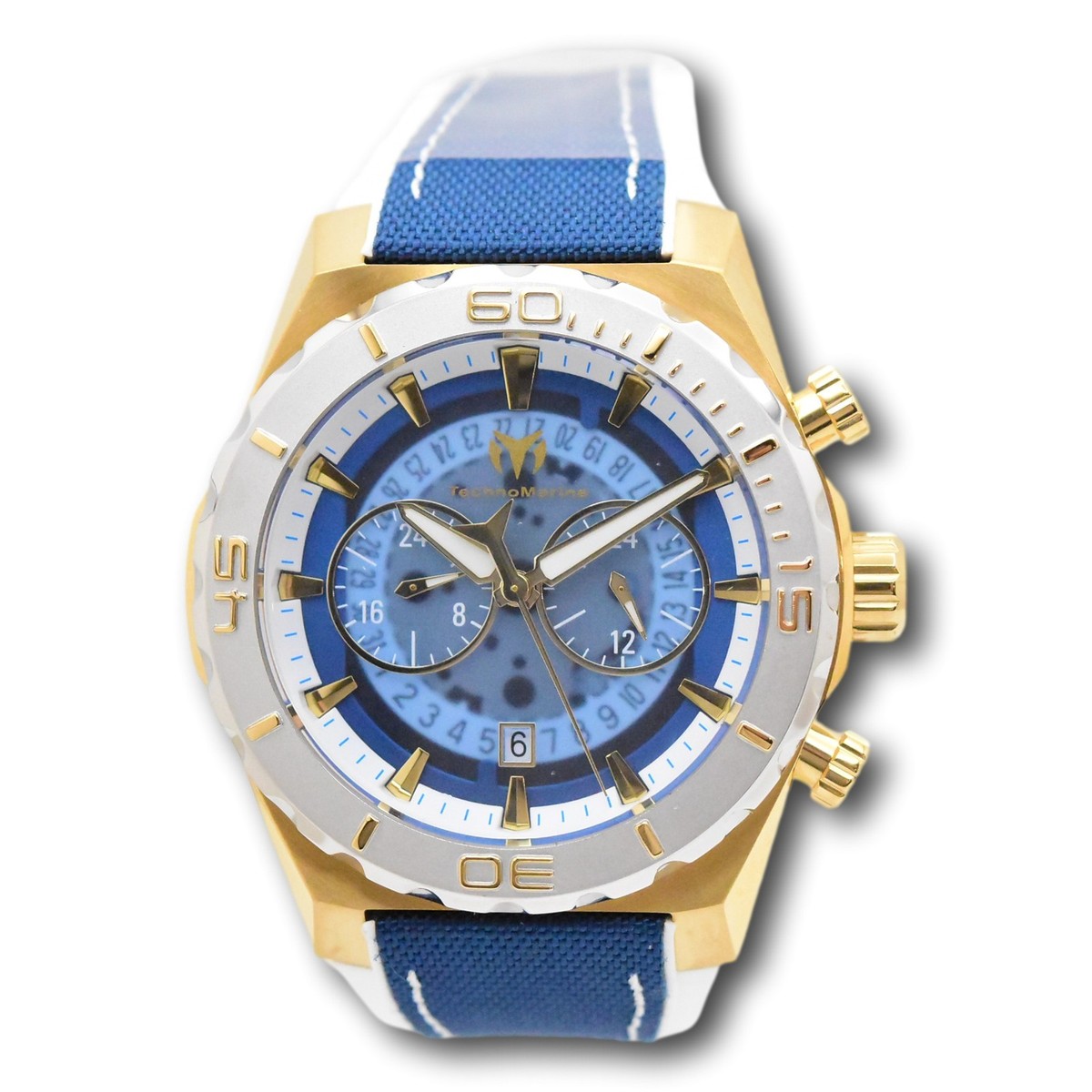 TechnoMarine Reef Shark Men's Dual Time Dials Anatomic Quartz