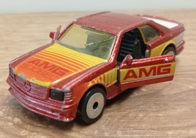 Matchbox MI 135 MERCEDES 500 SEC 1984 Laser Wheels Lazer 1:84 Met. Red VGC Rare 
