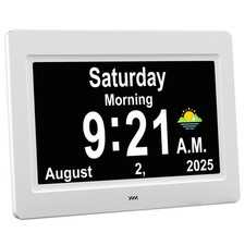 Dementia Clocks with Day and Date for Seniors,13 Alarms Custom Reminders, Ext...