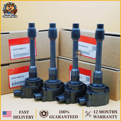 NEW 4X HITACHI Ignition Coil 16-25 30520-59B-013 FOR Honda Civic 1.5L 2.0L UF781