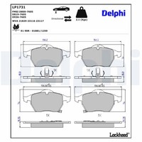 Delphi BremsbelÄGe Satz Vorderachse Passend FüR Opel Astra Zafira Saab 9-3 9-5