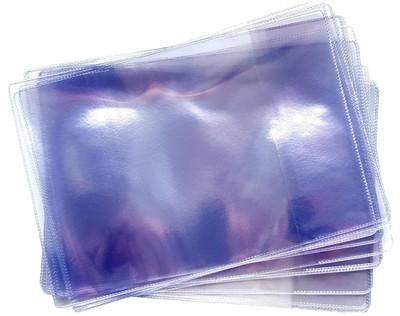 3 x A6 EXERCISE BOOK, NOTEBOOK & BOOKLET COVERS clear plastic 150mm