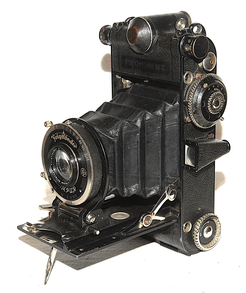 VOIGTLANDER PROMINENT 6x6 TELEMETRE HELIAR 4,5/105 MM - Photo 4/4