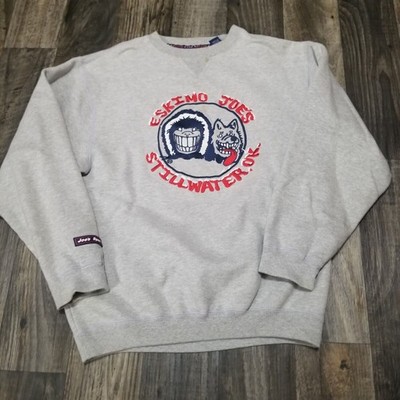 Vintage Eskimo Joe's Stillwater Little Juke Joint Sweatshirt Size Small Stained