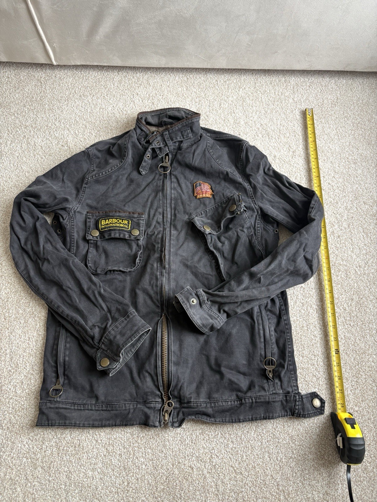 Barbour Steve McQueen Denim Jacket Size Medium Measurements On Photos image 2