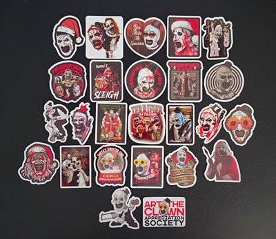Art The Clown Inspired Stickers Terrifier Horror Movie Slasher Vinyl Decals