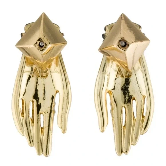 Aretes de mano Alexis Bittar de cristal y piedra Vanitas Foto 2 de 4