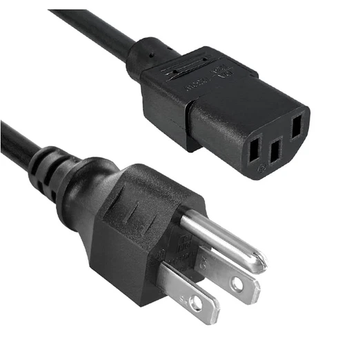 NEMA 5-15P to IEC-60320-C13, 8FT, 14 AWG, 15A @ 125V, New