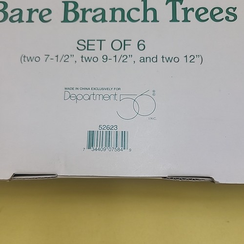 Department 56 Village Accessories Snowy Bare Branch Trees Figurine Set - Picture 2 of 9