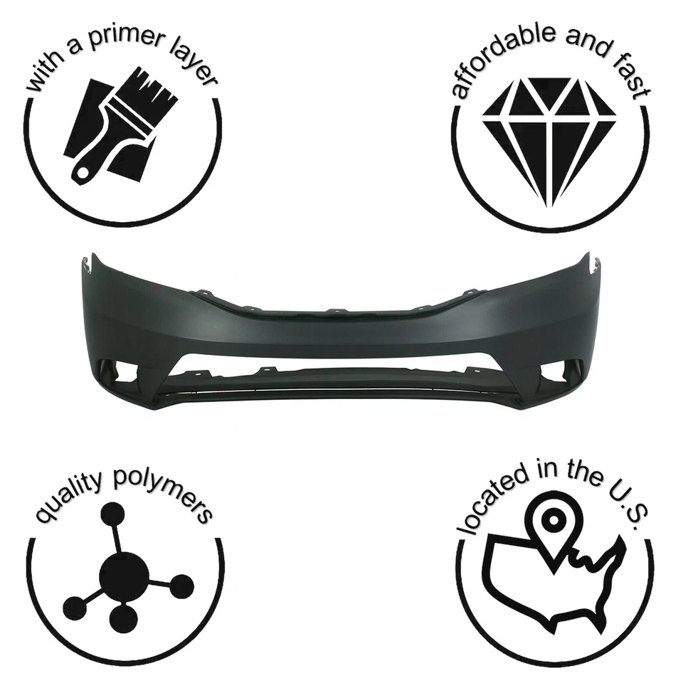 Cubierta de parachoques para Honda Pilot 2012-2015 con orificios de luz antiniebla cebada delantera Foto 3 de 4