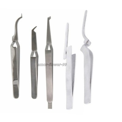 6 Type Dental Orthodontic Brackets Tube Articulating Paper Holder Forcep Tweezer
