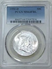 1950-D Franklin Half Dollar PCGS MS64FBL Frosty White PQ New Holder #U322B