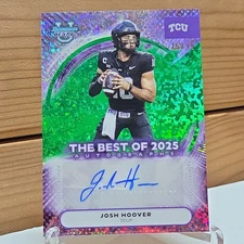 2025 Bowman U Best #BOA-JHO Josh Hoover The Best of Auto /99 TCU Horned Frogs