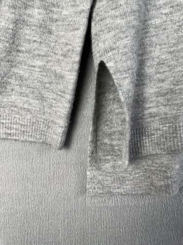 Banana Republic Pullover Damen Large grau V-Ausschnitt kuschelig weich Schlitz Pulli - Bild 10 von 12