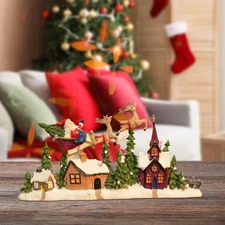 Christmas Village House Figurine Christmas Gift Xmas Decor