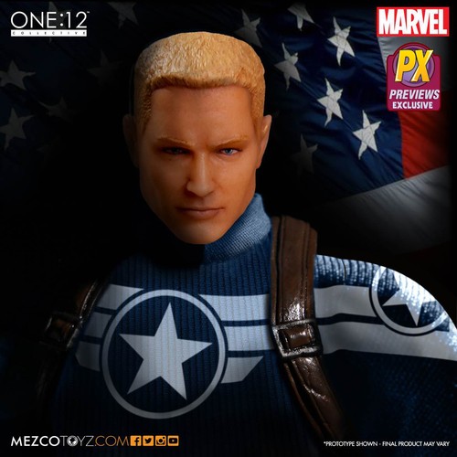 Captain America Commander Rogers One: 12 Collective Mezco PX Exclusive Figure - Picture 8 of 8