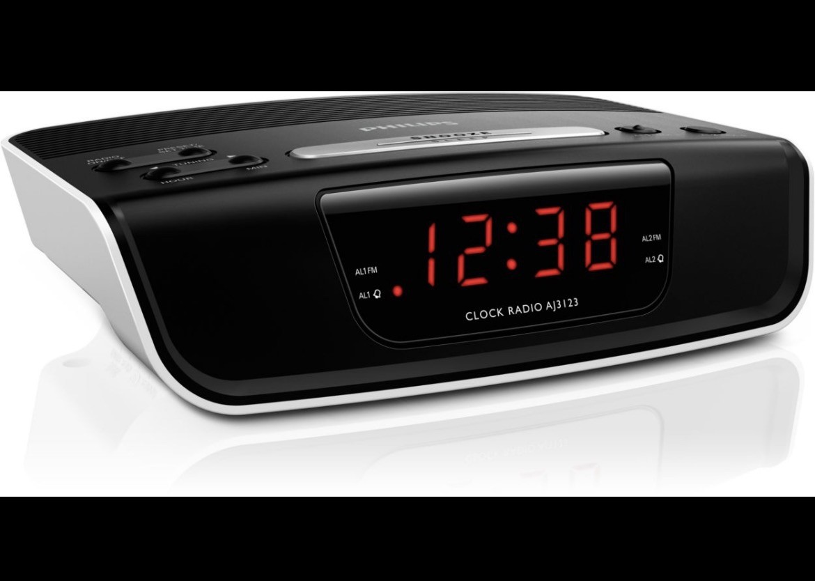 Philips Digital Tuning Clock Radio FM Dual Alarm Snooze LED Display