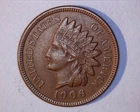 1906   INDIAN HEAD PENNY  UNC. 4 DIAMONDS ** 810-5